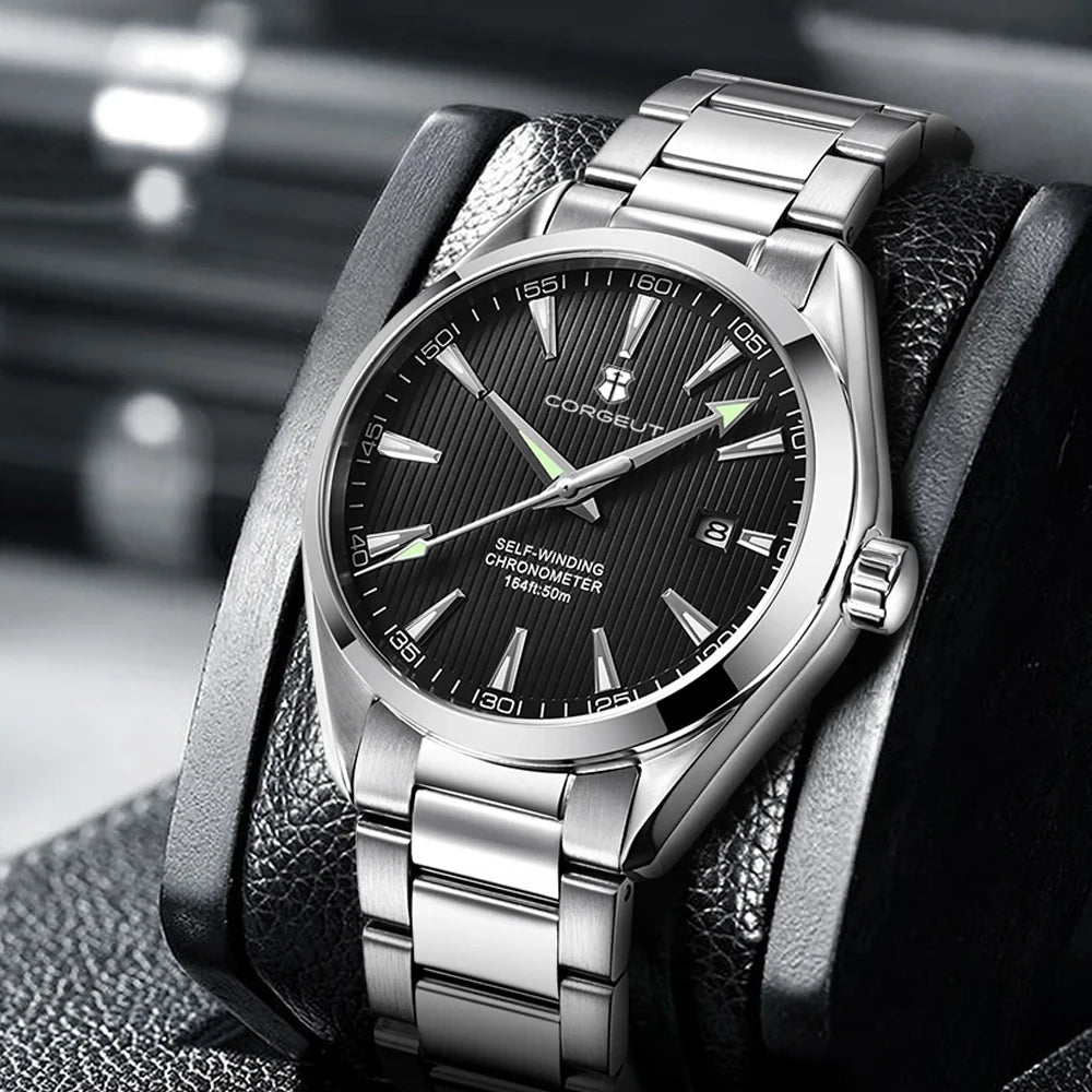 Luxury NH35 Corgeut Watch Men reloj hombre 41mm Sport Clock Automatic Mechanical Wristwatches Sapphire Steel Band Men's Watch