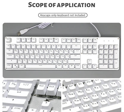 104 teclas retroiluminadas coreanas, francesas, rusas, españolas y alemanas para teclado mecánico con interruptores MX, perfil OEM, teclas ABS DIY