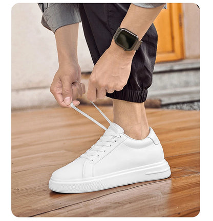 Baskets pour homme, chaussures rehaussantes, semelles rehaussantes, talons hauts de 6 à 10 cm, chaussures en cuir, chaussures de sport, chaussures pour homme