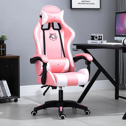 2025 New Computer Chair Green Gaming Chair PU Leather Office Swivel Chair Lift Bedroom Furniture Fashion Sillas Gamer Chair