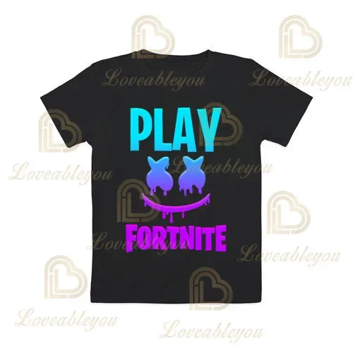 Boys Girls Cartoon T-shirt Fortnite Tshirt Battle Royale 3D 3 To 14 Years Victory Royale Game Kids Tops Teen Clothes