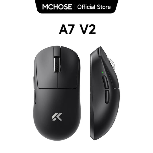 MCHOSE A7 V2 Ratón gaming inalámbrico ligero con doble tasa de sondeo de 8,000Hz PAW3950 TI para gaming, esports y oficina