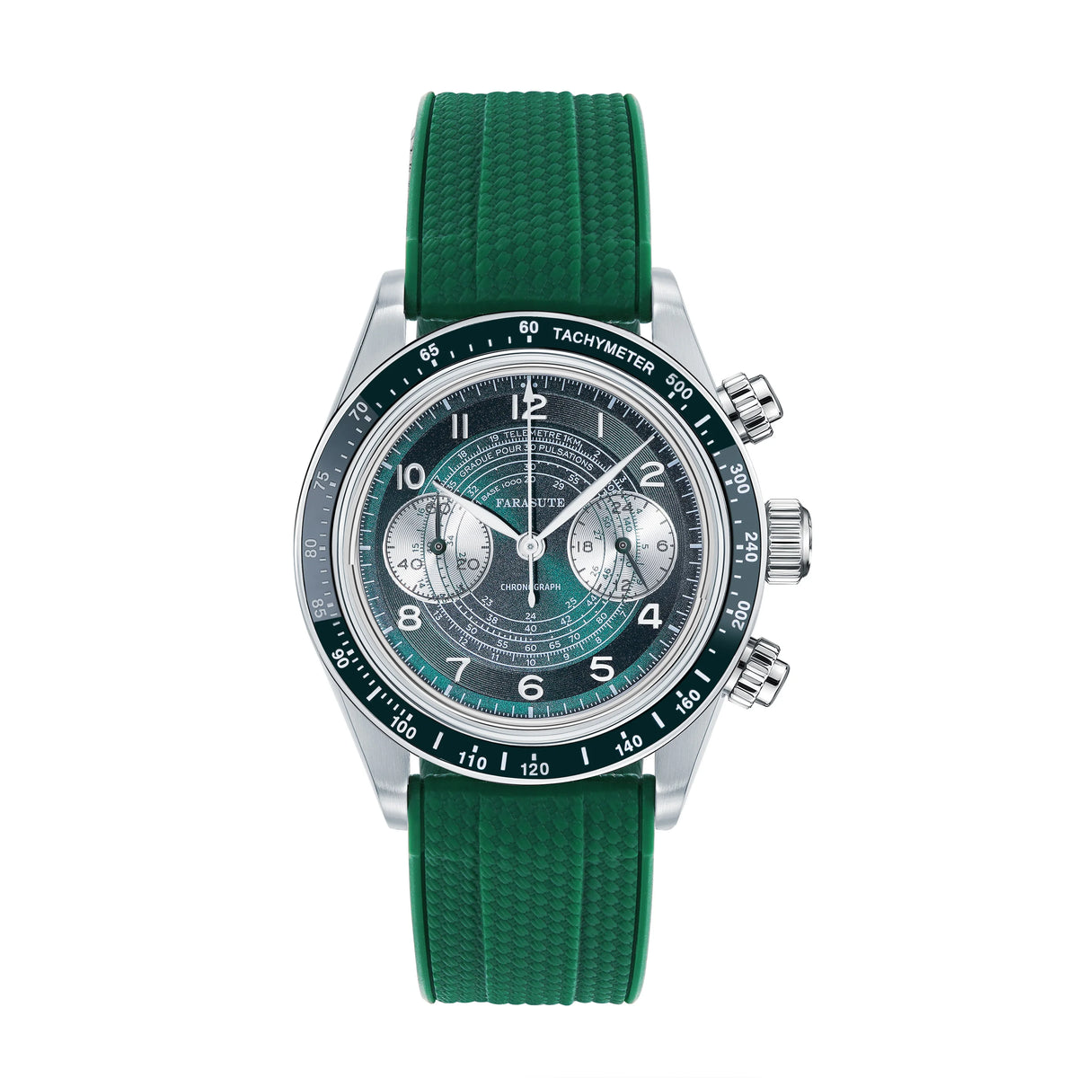 FARASUTE New Japan VK64 Quartz Movement Men Watch Casual 10Bar Waterproof Speed Sports Chronograph Wristwatch Clock Reloj Hombre