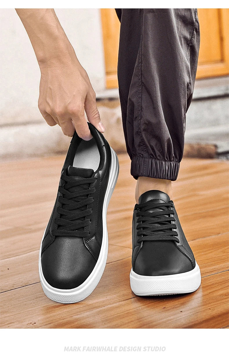 Baskets pour homme, chaussures rehaussantes, semelles rehaussantes, talons hauts de 6 à 10 cm, chaussures en cuir, chaussures de sport, chaussures pour homme
