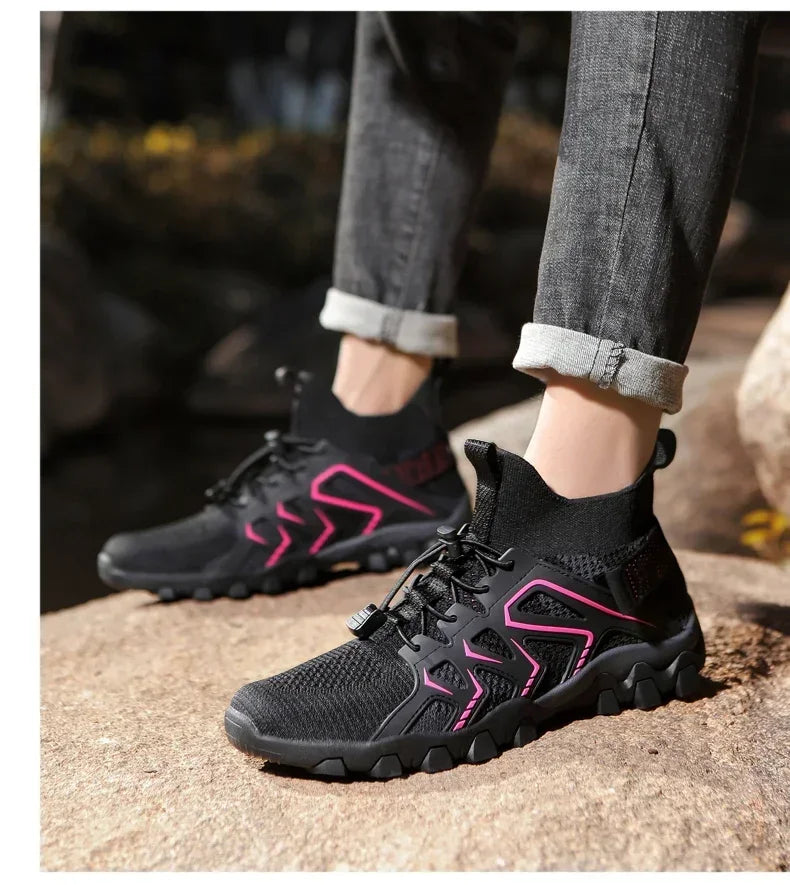 Unisex, andningsbara, snabbtorkande skor för fiske och vattensport, sommar, uppströms, barfota vattenstövlar, utomhus, halkfria damstrandskor