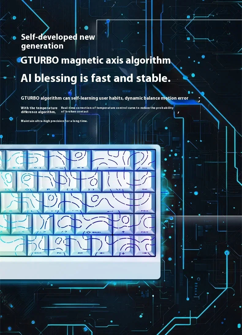 IROK Carotmas Mercury68 Max mars68 pro Mercury 68 teclado mecánico magnético gaming Rapid Trigge 0.001 8K con cable para gamers