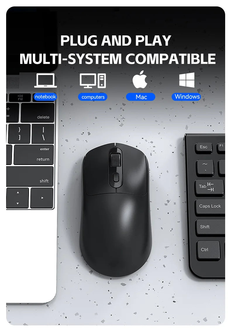 Mouse de gaming wireless Warvank X8, 500 mAh, reîncărcabil TYPE-C, mouse de birou potrivit pentru laptopuri și computere desktop