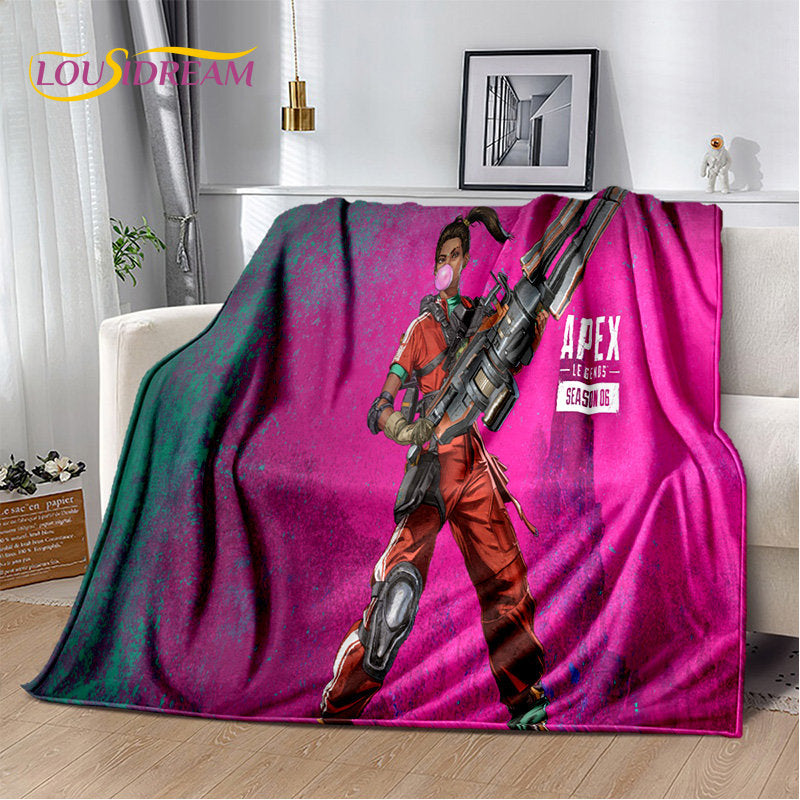 Apex Legends Game Gamer Cartoon Soft Plush Blanket,Flannel Blanket Throw Blanket for Living Room Bedroom Bed Sofa Picnic Cover