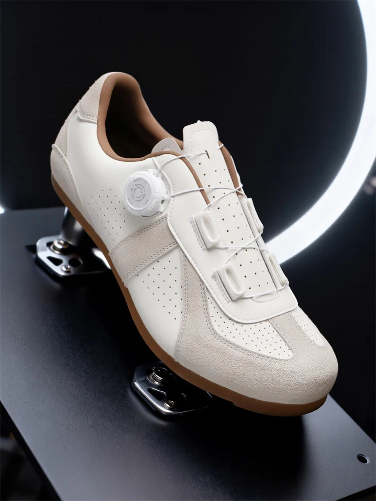 Women's Non-Lock Mountain Bike Shoes, No Cleats, Road Cycling RB Speed Rubber Sole Shoes, Men's Rubber Sole Cycling Shoes