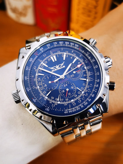 JARAGAR 212 Mechanické automatické pánské hodinky, módní, business, luxusní, s týdenním kalendářem, prémiový dárek pro muže, Reloj Hombre