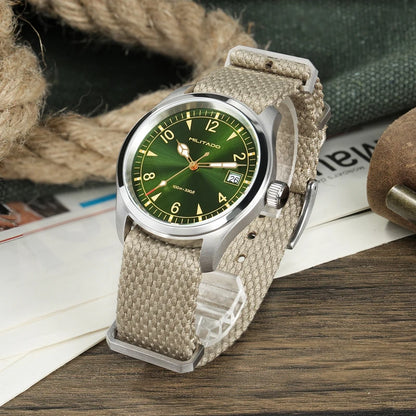 Militado ML08 Men’s Military Field Watch Ronda 515 Quartz, Sapphire Crystal, 10Bar Waterproof & Luminous