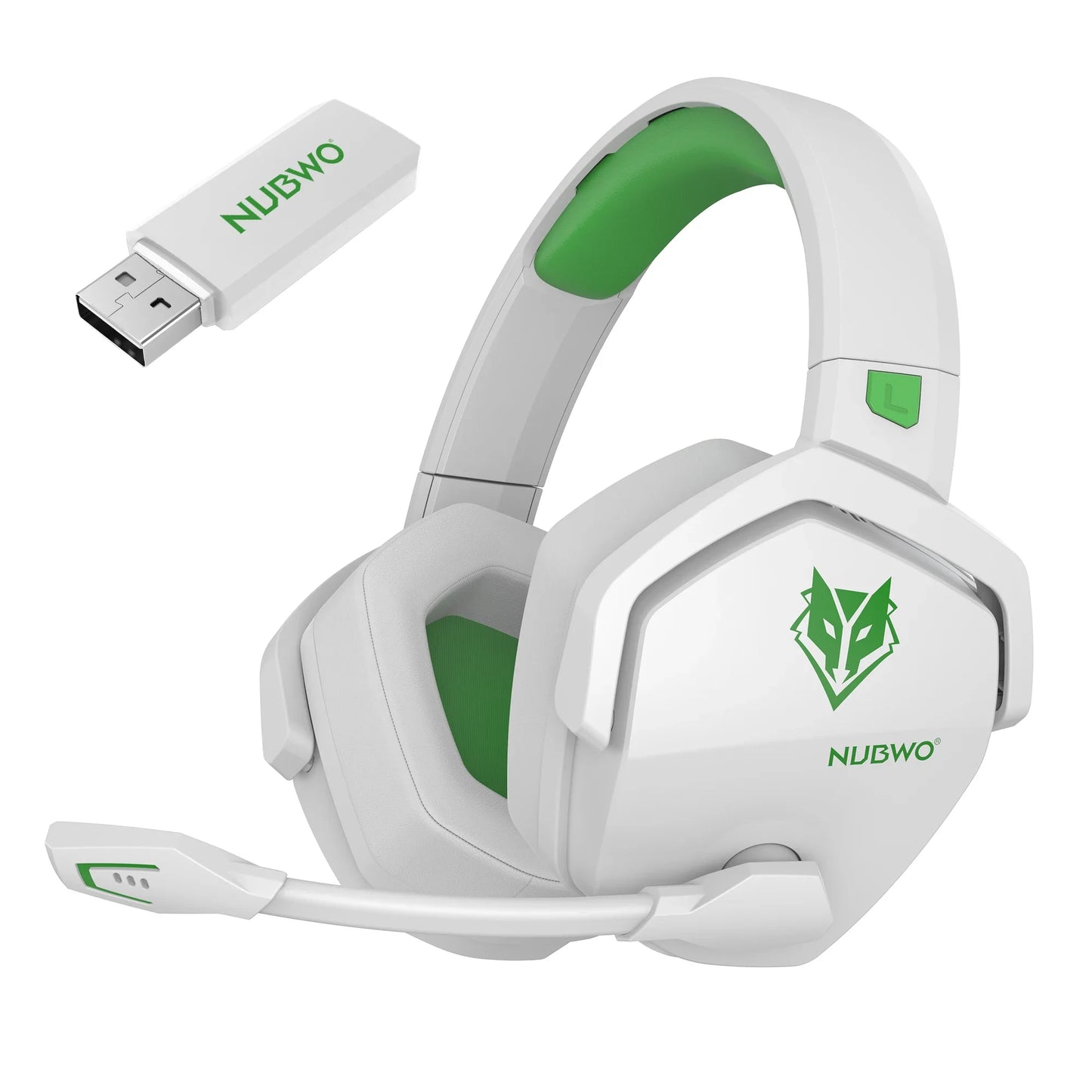 NUBWO G06 Dual Wireless Headsets Gamer with Microphone for PS5, PS4, PC, Mobile, Switch, 2.4GHz Bluetooth 5.3 Gaming Headphones