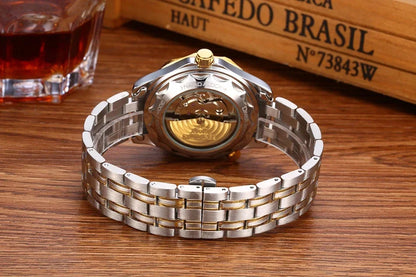 Automatic Mens Watch Mechanical Self Wind Movement Stainless Steel Casual Yellow Gold Silver Blue Master Wave Fashion Watches