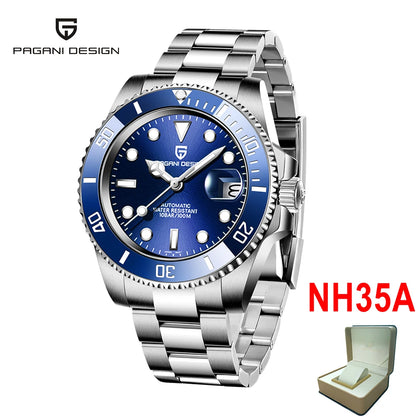 PAGANI DESIGN 2026 New Men's Watches Top Luxury Gold Automatic Mechanical Wrist Watch Men Stainless Steel Waterproof Men Watch