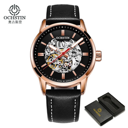 OCHSTIN Automatic Mens Watches Top Brand Luxury Royal Luminous Skeleton Waterproof Mechanical Fashion Male Clock Gifts for Men
