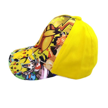 Kreslená bejzbalová čiapka s motívom Pokémona, čiapka s Pikachuom, nastaviteľná, Pokemon Cosplay, Hip Hop, pre deti, dievčatá, chlapcov, anime postavičky, hračky, darčeky pre deti