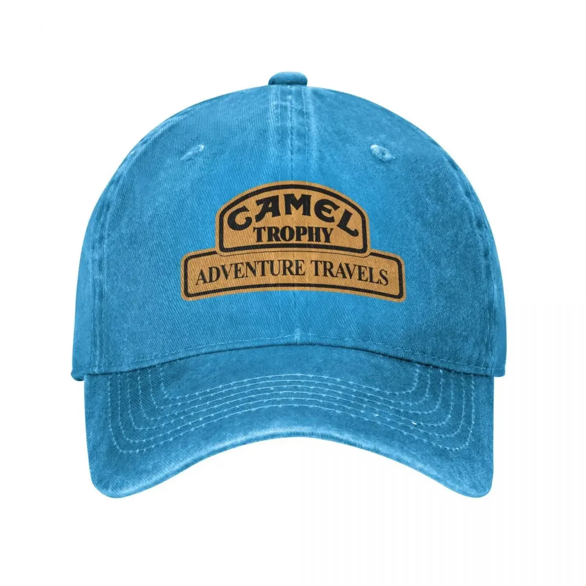 Retro bejzbalová čiapka Camel Trophy Racing pre mužov a ženy, v štýle „distressed“ z džínsoviny, s patentným zapínaním, outdoorová letná čiapka bez pevnej konštrukcie, mäkká čiapka