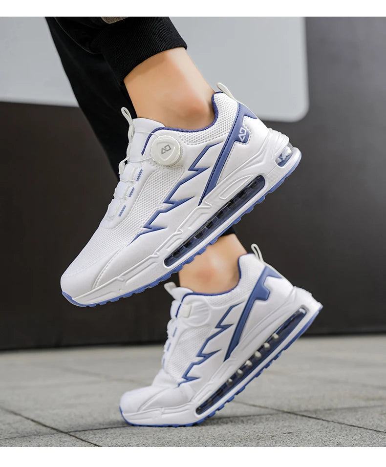 Sapatilhas de corrida para homem primavera e verão — calçado outdoor para caminhada, sapatilhas de trail resistentes ao desgaste com fecho BOA, respiráveis, estilo desportivo e casual