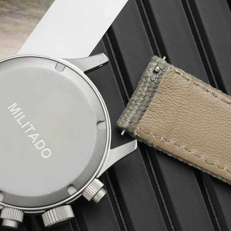 Militado VK61 VK67 Quarz-Chronographenuhr 39mm 316L-Edelstahlgehäuse 3 Zifferblätter wasserdicht 100M Multifunktions-Militäruhr