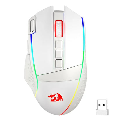 Mouse da gaming wireless Redragon M991 26000 DPI, 3 modalità, 9 pulsanti macro, retroilluminazione RGB, nero