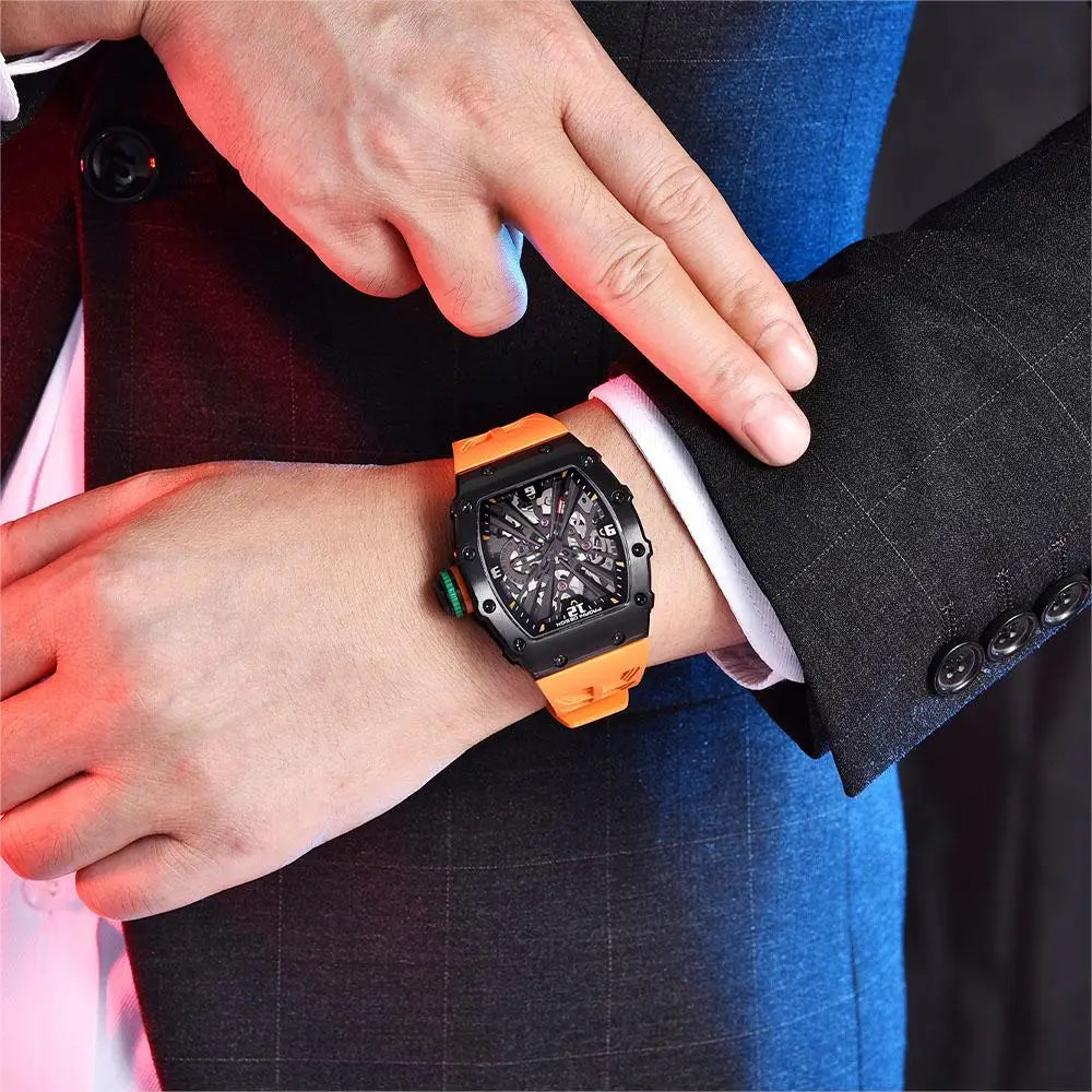 PAGANI DESIGN PD1738 Men Quartz Watches 42MM VH65 Black Case Sapphire Stainless Steel 50M Waterproof Wristwatch Watch for Men
