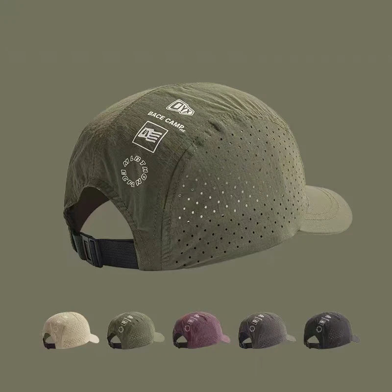 Summer lightweight cool and comfortable double-sided breathable mesh printed letter pattern quick-drying baseball cap