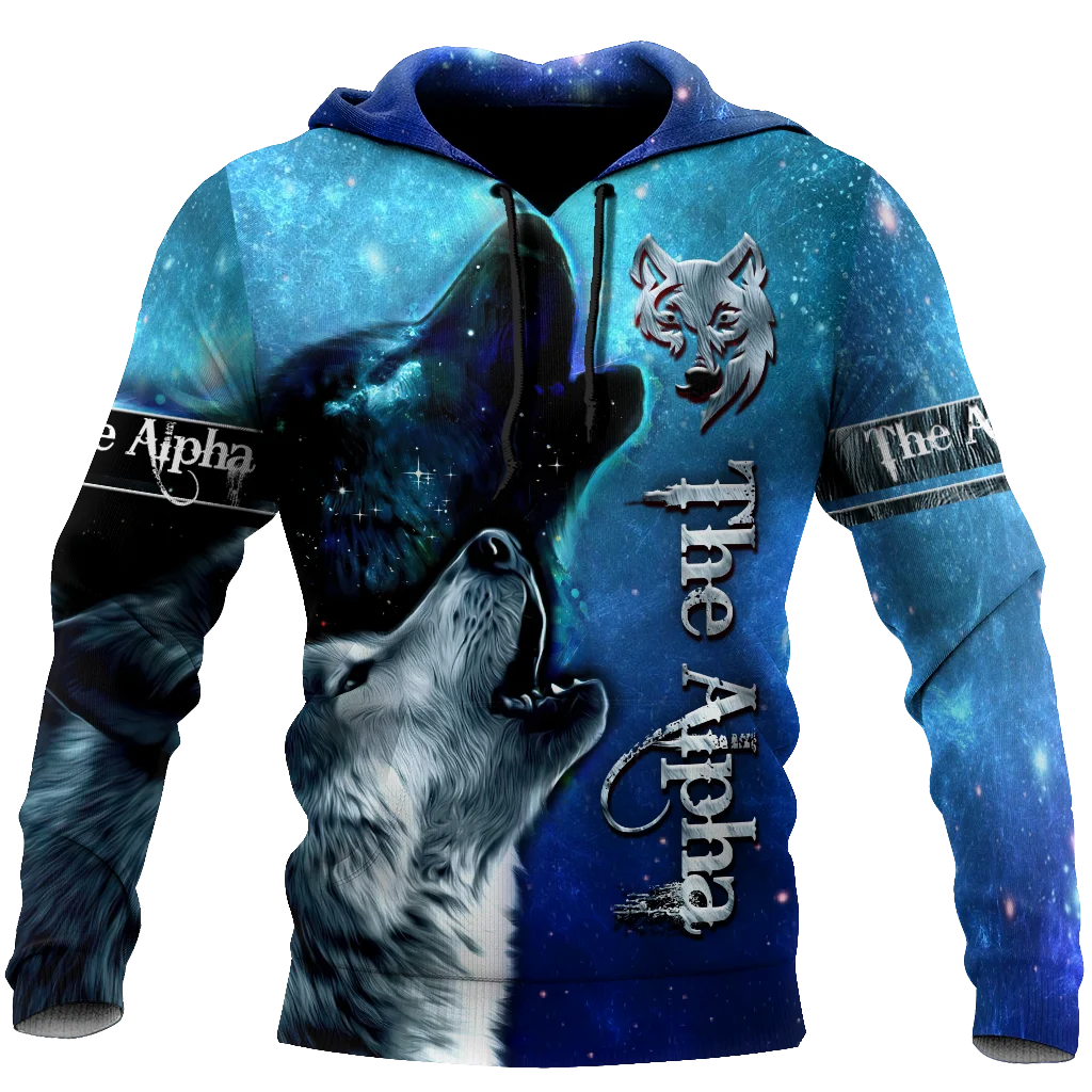 New Wolf Tattoo Vegvisir Black White 3D All Over Printed Men's Hoodie & Sweatshirt Unisex Casual Autumn Tracksuits