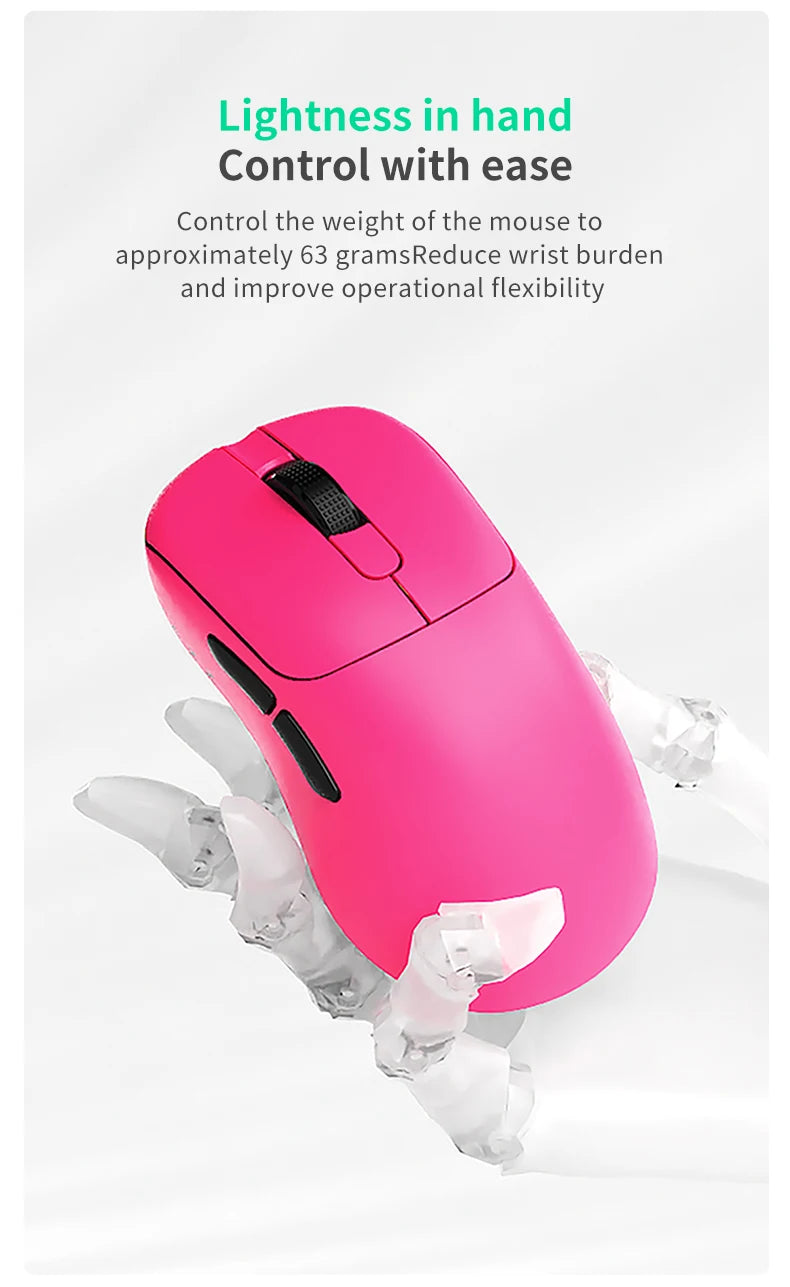 Mouse wireless AJAZZ AJ179 NL Star Flash Version, 3 modalità, bassa latenza, lunga autonomia, leggero e personalizzato, per ufficio e gaming