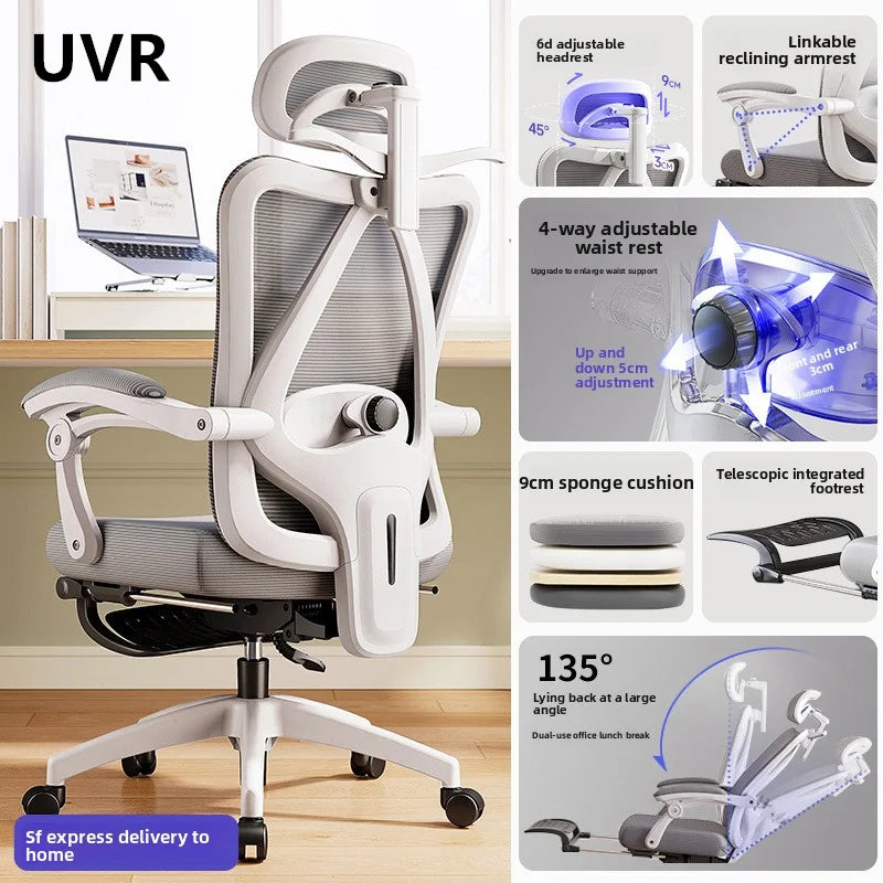 UVR Gaming Computer Chair Ergonomic Design Furniture Field Adjustable Swivel Chair Mesh Office Chair Home Athletics Chair