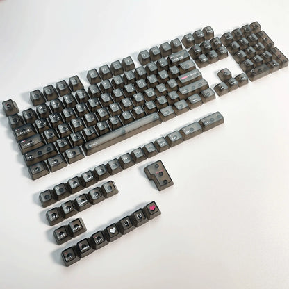 132 Keys Arabic Keycaps Fog Transparent PC Material OEM Height UV for Mechanical Keyboard AULA F75 Ajazz Ak820pro Game Mad 60he