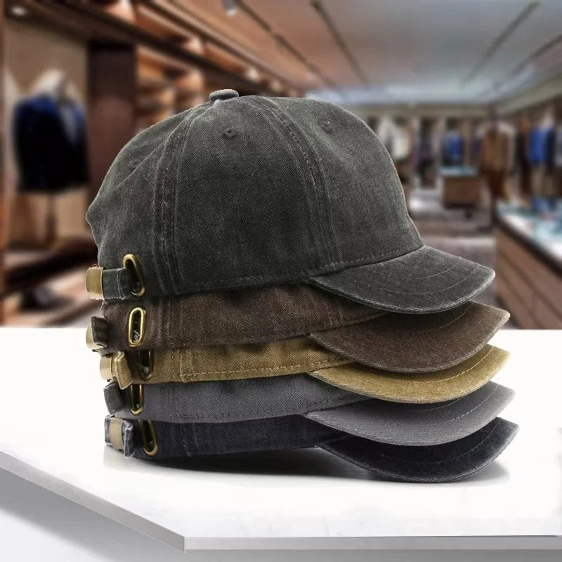 1 PC Four Seasons Fashion Short Brim Cotton Baseball Caps Men Women Dad Hat Adjustable Trucker Style Low Profile Caps