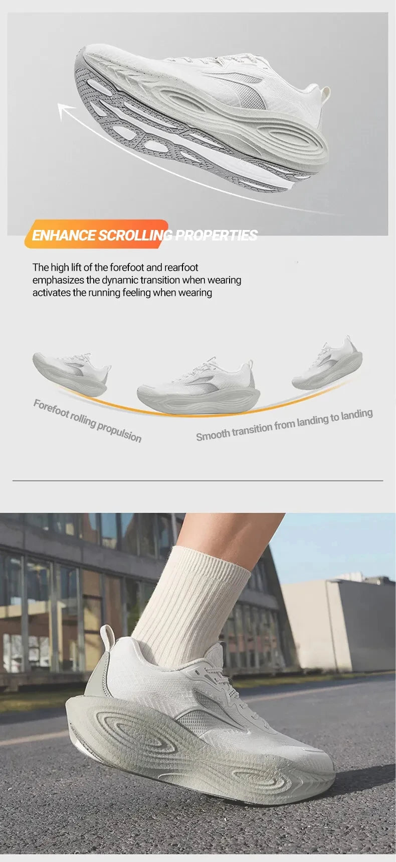 361 Degrees PopBlaze 5 Herren-Laufschuhe, neue Dämpfung, dicke Sohle, atmungsaktiv, rutschfest, Outdoor-Jogging-Sneaker für Herren 672532212
