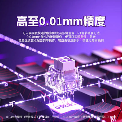 AULA WIN60 HE Magnetic Keyboard 21 Keys Butterfly Keycaps Wired 8K Return RGB Hotswap Customized E-sports Gaming Keyboard