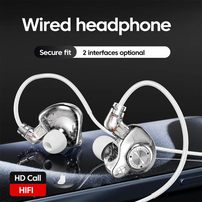 Original 15D Super Bass In-Ear Headphone With Mic 3.5mm AUX/Type-C Digital Chip Headset For iPhone 17 Huawei Xiaomi Android