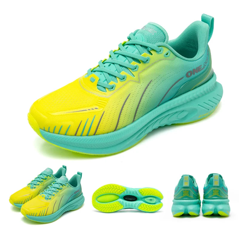 ONEMIX New Cushioning Running Shoes For Men Suitable Heavy Runners Lace Up Sports Women Non-slip Outdoor Athletic Male Sneakers