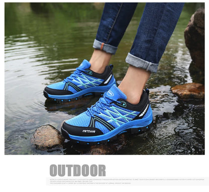 Scarpe da trekking da uomo Brand in mesh traspirante, scarpe da viaggio outdoor impermeabili per caccia e pesca, scarpe sportive da montagna, fuoristrada e riding