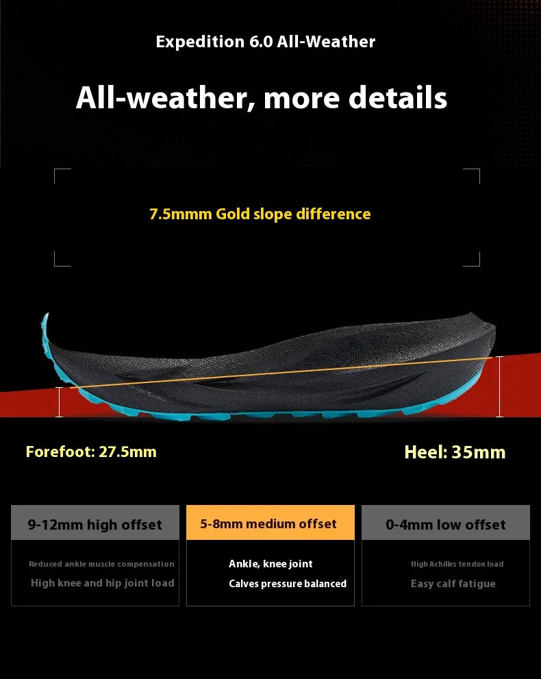 BMAI Outdoor Men's Sports Shoes Breathable Men Sneakers Lightweight Mountain Running Shoes for Men Cushion Trail Jogging Sneakers