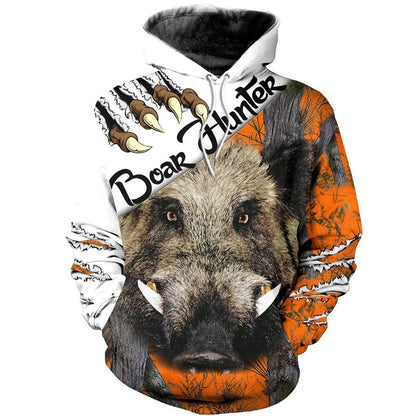 Sweatshirt com Capuz Unissexo de Outono com Estampado 3D Integral de Leão, Lobo e Pele de Tigre Branco para Homem, Pullover Casual Estilo Casaco
