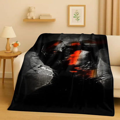 Kratos God of War Game Cartoon Gamer Flannel Blanket,Ultra Soft Warm Plush Throw for Home Bedroom Bed Sofa Cover Picnic Kids