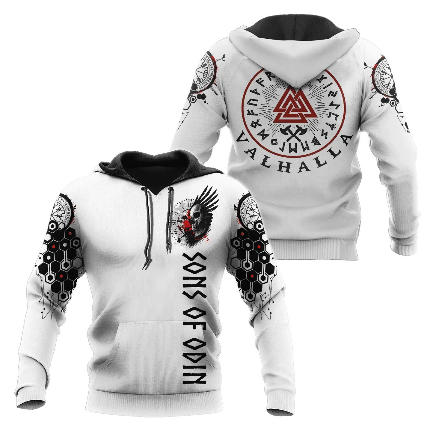 2023 New Autumn Men's Hoodie Wolf Print 3D Sweatshirts Urban Trendy All-Match Oversized Tops Poleron Hooded Clothes Men Clothing