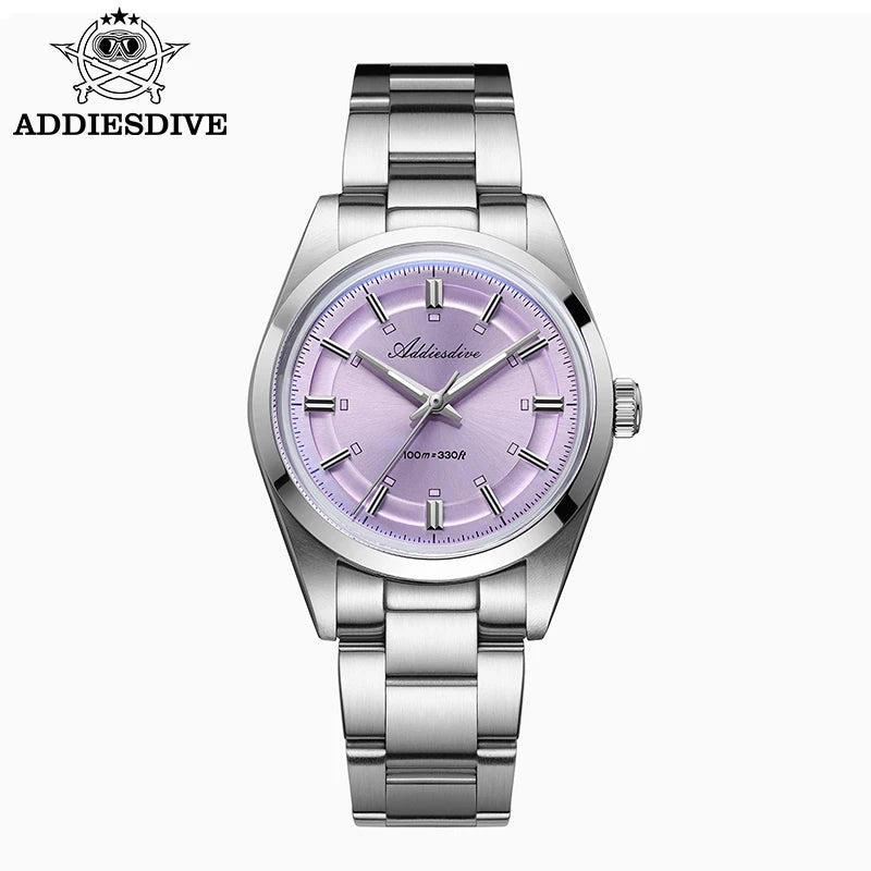 ADDIESDIVE – Luxury analogue men’s watch, VH31 quartz movement, domed crystal, water-resistant to 10 bar, BGW9 luminescent coating, steel case – Customisable model AD2515