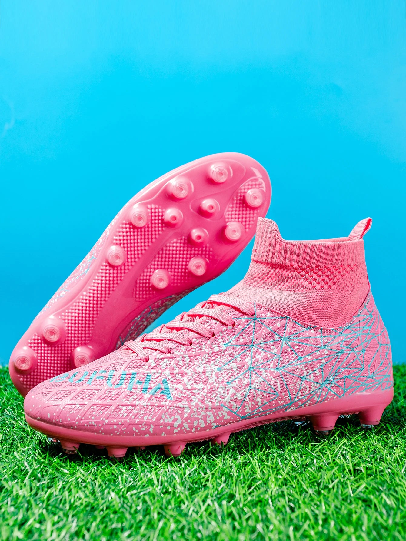 AG/FG Athletic Soccer Cleats PU Fabric Comfort Upper TPU Anti-Slip Long Studs Sole Reliable Quality Adult Kids Training Shoes