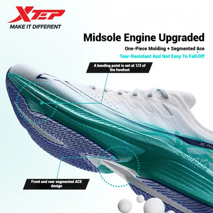 Xtep One Piece Model 3.0 Men Running Shoes 2025 Spring Comfortable Stability Cushion Rebound Racing Sneakers 875219110030