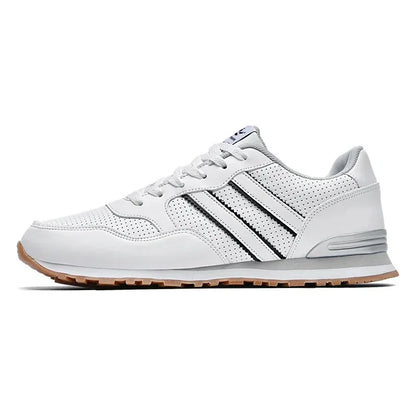 Autumn Sports Shoes Men's Flat Running White Durable Classic Casual Shoes Low Cut Trendy  Fashionable Hiking and Walking Shoes