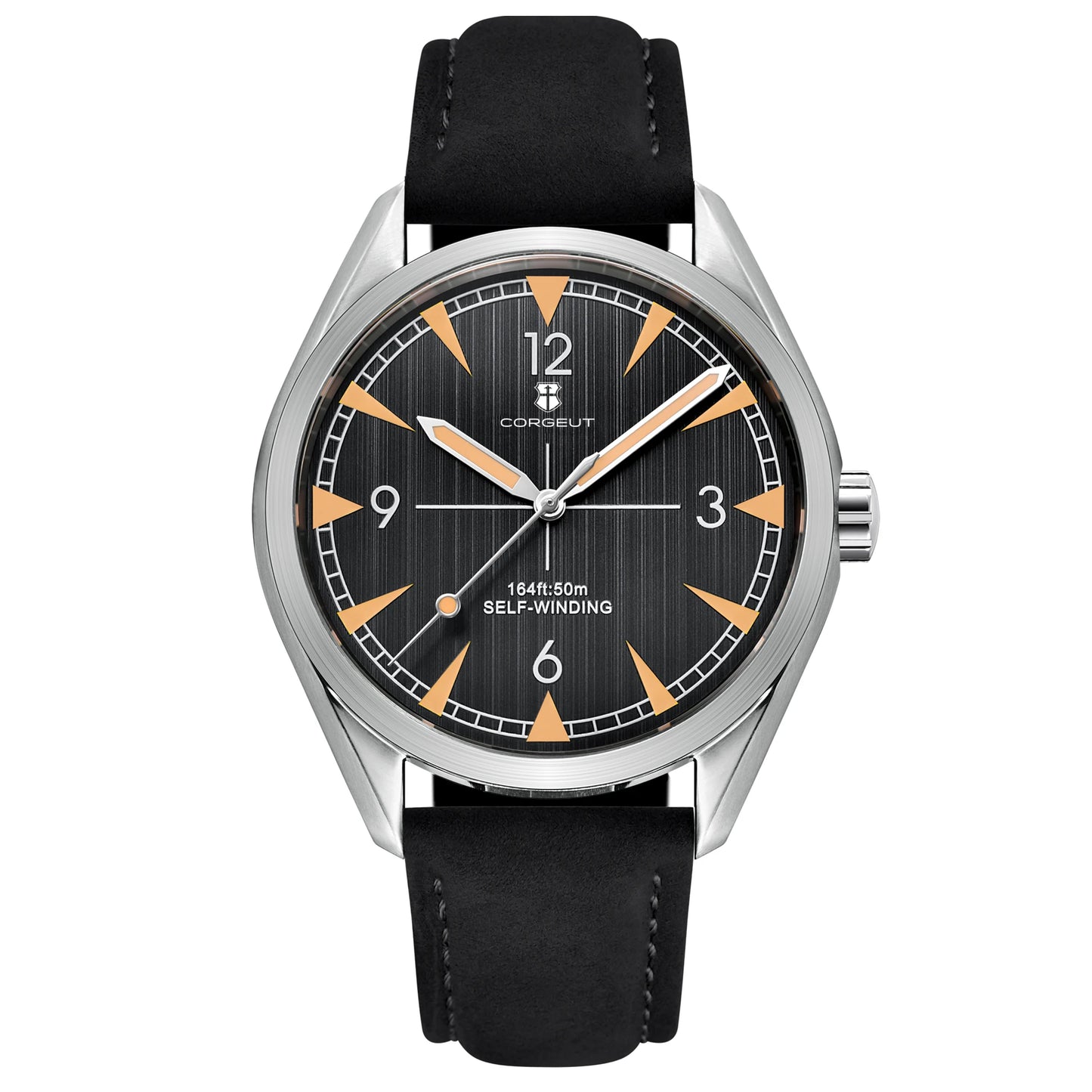 Corgeut 41mm Men's Clock Automatic Relogio Masculino Japan Movt Mechanical Sapphire White Black Blue Dial Steel Band Men's Watch