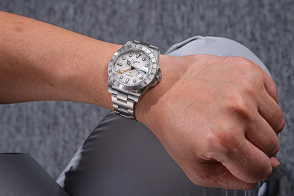 SEESTERN GMT Retro Watch for Men NH34 Automatic Movement Mechanical Wristwatches Sapphire Crystal Fine-tuning Pull Button S436