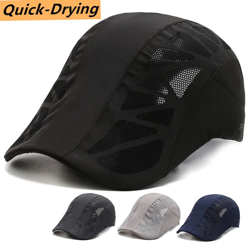 Unisex SPORTS med bogstavtryk, hurtigtørrende baseballkasket, solhatte, udendørs sommerkasketter i åndbart net, solskærmkasketter, baret, visir, golfhat