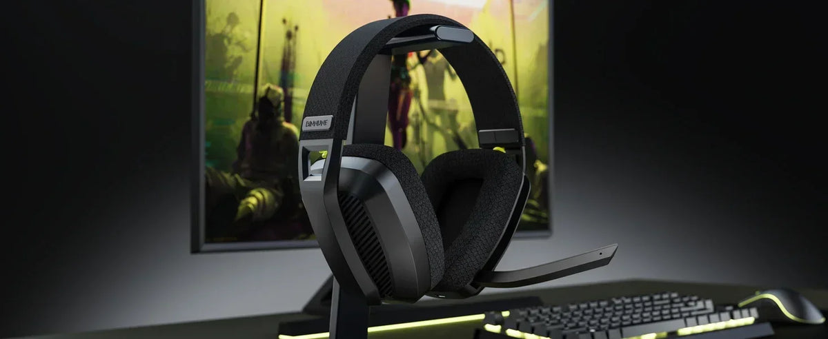 BINNUNE BW06 Casque Gaming Sans Fil 2.4GHz Bluetooth avec Micro pour PS5 PS4 PC Mac PlayStation Casque Micro Gamer Réducteur de Bruit Stéréo Immersif pour Joueurs
