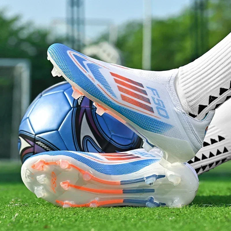 Nouvelles chaussures de football pour hommes, crampons de sport d'extérieur pour garçons et adultes, bottes de football d'entraînement respirantes, antidérapantes, à crampons longs, confortables