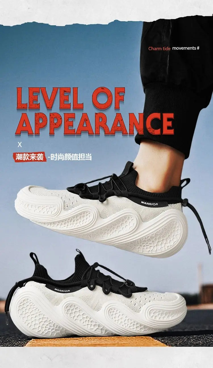Warrior Original Brand Men's Sneaker Trend Mesh Breathable Soft Design Sports Shoes Summer Walking Jogging Men Casual Shoes